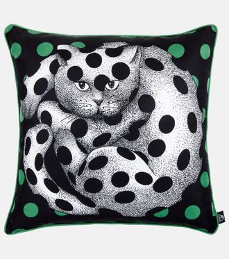 Fornasetti High Fidelity printed silk cushion