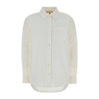 Michael Kors Shirts, female, White, Size: XS Cotton Poplin Boyfriend Shirt