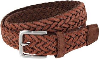 Trafalgar Store Big and Tall Apollo Italian Braided Suede Versatile Belt in Light Brown at Nordstrom, Size 46 Big