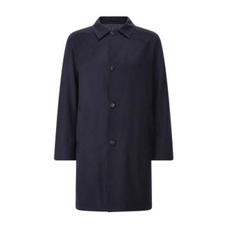 Kired Omkeerbare Peak Jas - Heren - Mantel - Blauw - 4XL - Kasjmier - Jassen