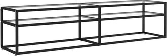 vidaXL Vidaxl - Mueble Para Tv Vidrio Templado Transparente 180x40x40,5 Cm