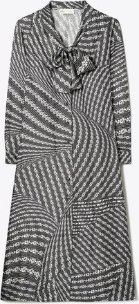 Tory Burch Womens Printed Bow Blouse Dress, size 10