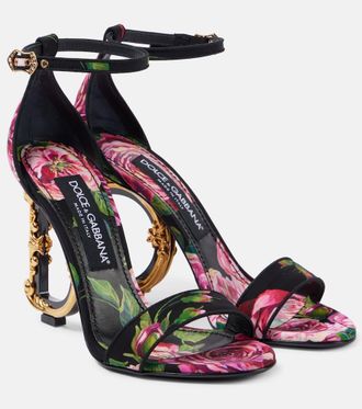 Dolce & Gabbana DG floral printed leather sandals
