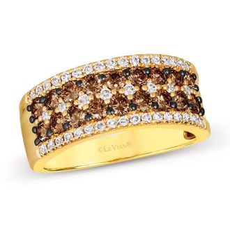 Le Vian Ladies Chocolate Diamonds Rings set in 14K Honey Gold