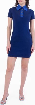 Ferragamo Ferragamo Blue Short-Sleeved Polo Dress