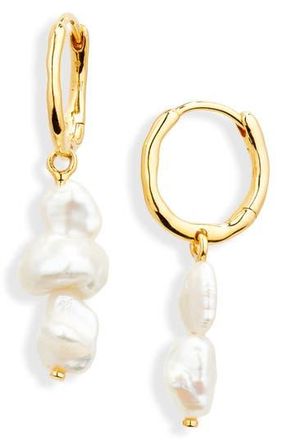 Monica Vinader One Of a Kind Keshi Pearl Drop Earrings in 18K Gold Vermeil/Pearl at Nordstrom Rack
