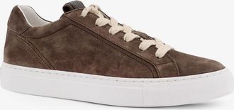 Brunello Cucinelli Womens Suede Sneakers Grey Trainers