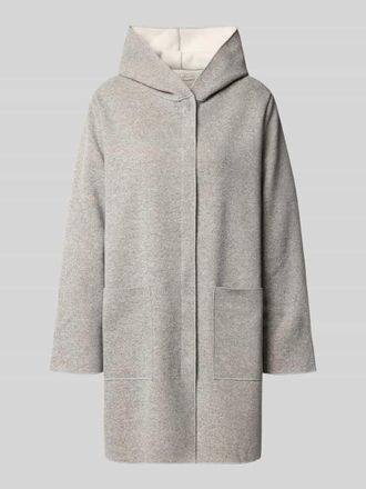 Apricot Mantel mit Kapuze in Hellgrau Melange, Gr&ouml;&szlig;e XXL