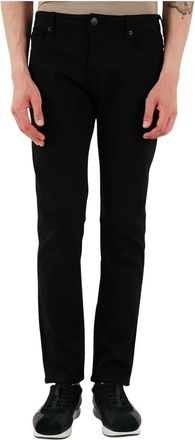 Emporio Armani Zwarte Slim Fit Stretch Jeans - Heren - Slim Fit Jeans - Zwart - W34 - Jeans