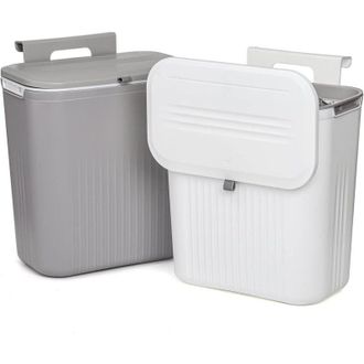 OEM Poubelle &Agrave; Compost De Cuisine 2 Pi&egrave;ces, Poubelle Suspendue Avec Couvercle Pour Comptoir Ou Sous &Eacute;vier, Poubelle De Comptoir Murale Pour Cuisine, Salle