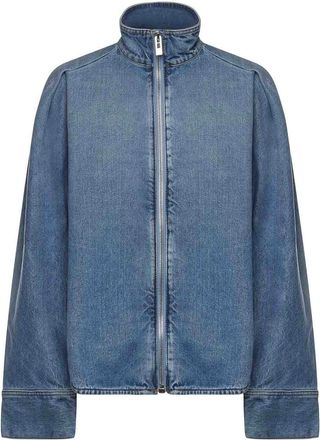 Alaia Denim Zip-Up Shirt