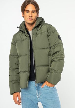 Wittchen Heren Gewatteerde Jas met Monogram Donkergroen Polyester