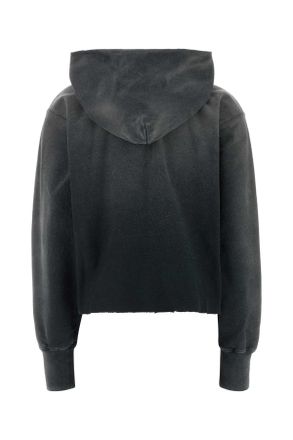 Maison Margiela Womens Charcoal Cotton Sweatshirt Washedblack Exterior: Felpe