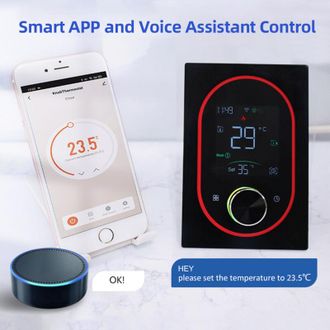 OEM Termostato Inteligente Para Calentadores De Agua El&eacute;ctricos Dom&eacute;sticos, Calderas De Gas Y Termostatos De Ca Con Pantalla T&aacute;ctil Digital Va Y Perilla A