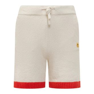 Barrow Casual Shorts, male, Beige, Size: L Logo Trim Sweatshorts