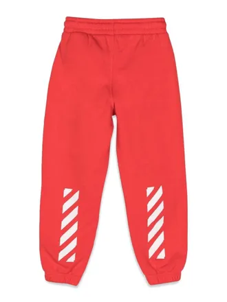 Off-white Cotton Sweatpants Joggers - Red