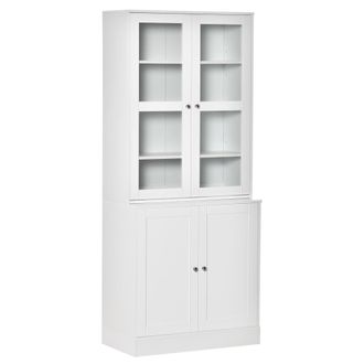Carter's Modern Display Storage Cabinet with Adjustable Shelves for Living Room - Study - Office - White - CARTER | TJ Hughes