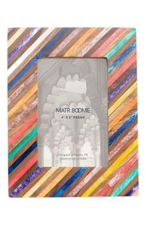 Matr Boomie Banka Mundi 4x6 Multicolor Picture Frame - Bone, Wood Handmade in Multi Color at Nordstrom, Size 4Ft 0In X 6Ft 0In