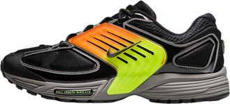 Nike Pegasus Wave Sneakers in Black & Pewter by NIKE, Black/Flat Pewter/Safety Orange/Black, 10.5 UK