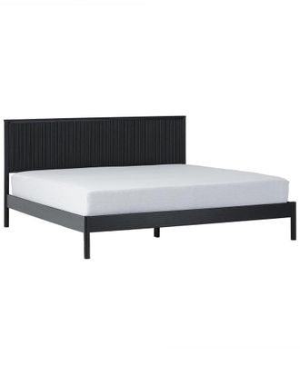 Walker Edison Transitional Solid Wood King Bed