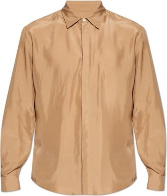 Dsquared2 Zijden overhemd - Heren - Casual Overhemden - Beige - L - Overhemden