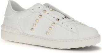 Valentino Garavani Mens White Calf Leather Bos Taurus Sneakers