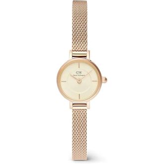 Daniel Wellington Petite Mini 19 Melrose - Dames - Horloges - Geel - ONE Size - Accessoires