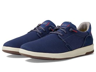 Florsheim Crossover Canvas Elastic Lace Slip-On Sneaker Mens Shoes Navy Canvas : 7.5 W (3E)