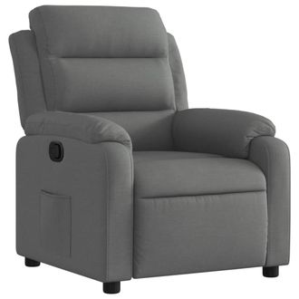 vidaXL Vidaxl Poltrona Reclinabile In Tessuto Grigio Scuro