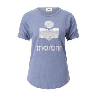 Isabel Marant Dames, Tops, Blauw, Maat: L Linnen