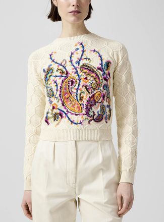 Etro Womens Pure cotton paisley embroidery shirt