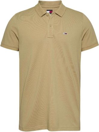 Tommy Jeans Beige Polo Slim Fit Katoen - Heren - Polos - Beige - XS - Katoen - Tops