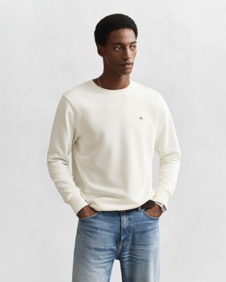 GANT REG SHIELD C-NECK SWEAT, mit Logostickerei auf der Brust