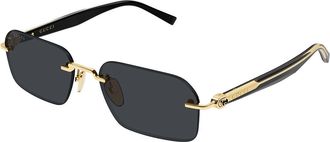 Gucci GG2259S 001 Mens Sunglasses Gold Size 55 - Free RX Lenses - Free RX Lenses