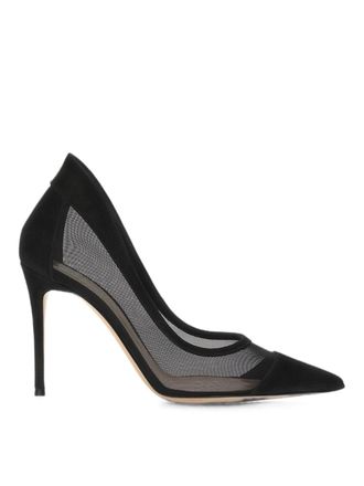 Gianvito Rossi Suede And Mesh Pumps