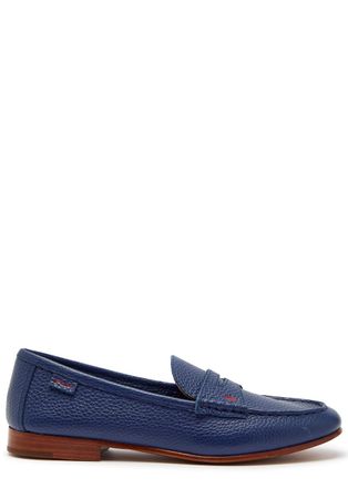 Polo Ralph Lauren Logo Pebbled Leather Loafers - Black - 38 (IT38 / UK5)