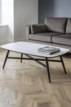 Julian Bowen Caruso Rectangular Coffee Table in White