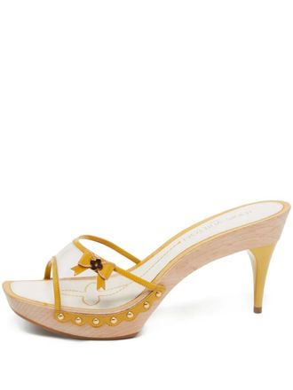Louis Vuitton transparent heeled sandals - women - Rubber/PVC/PVC - 40.5 - Yellow