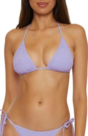 BECCA by Rebecca Virtue Color Play Triangle Bikini Top in Bellflower at Nordstrom