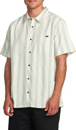 Billabong Sundays Jacquard Short Sleeve Button-Up Shirt in Silver at Nordstrom Rack, Size Xx-Large