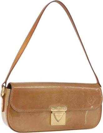 Louis Vuitton Pre-owned Shoulder Bags, female, Beige, Size: ONE SIZE Pre-owned Vintage Patent Leather Shoulder Bag
