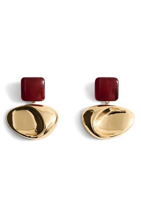 Mango Mixed Drop Earrings in Gold at Nordstrom