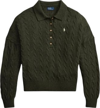 Polo Ralph Lauren Maglia polo - Dames - Ronde hals truien - Blauw - XS - Wol - Truien & Vesten
