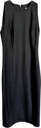Versace Black Wool-Blend Sheath Dress Size XS