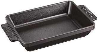 Staub Fontana Rettangolare, Ghisa, Nero, 15 X 11 Cm - Staub