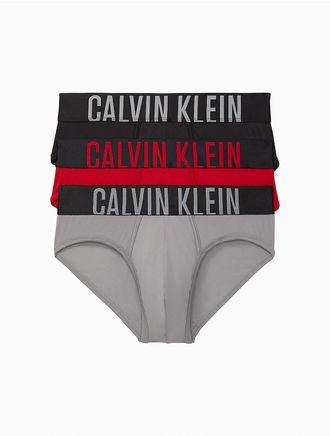 Calvin Klein Mens Intense Power Micro 3 Pack Hip Brief - Multi - XL