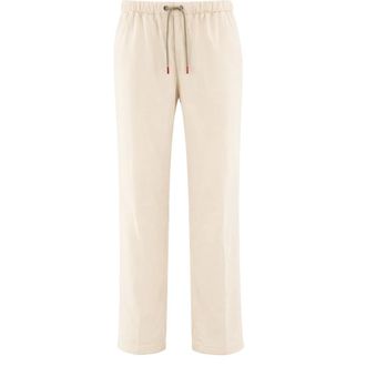 Kiton Straight Trousers, male, Beige, Size: W34 Elegant Trousers