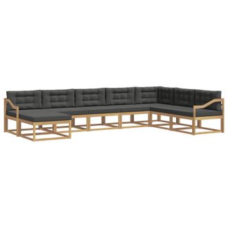 vidaXL Conjunto De Sof&aacute;s De Exterior 8 Pcs Blanco Y Antracita Vidaxl