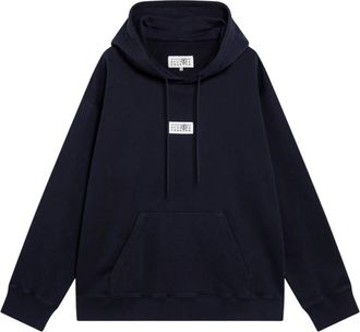Maison Margiela Unbrushed Cotton Hoodie - Heren - Hoodies - Blauw - M - Katoen - Hoodies & sweatvesten