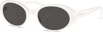 Dolce & Gabbana Witte Sungles 331287 - Dames - Zonnebrillen - Wit - 52 MM - Accessoires
